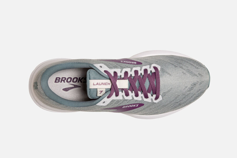 Brooks Running Shoes Womens Grey/Purple - Launch 7 Road - 7295-FDOBG